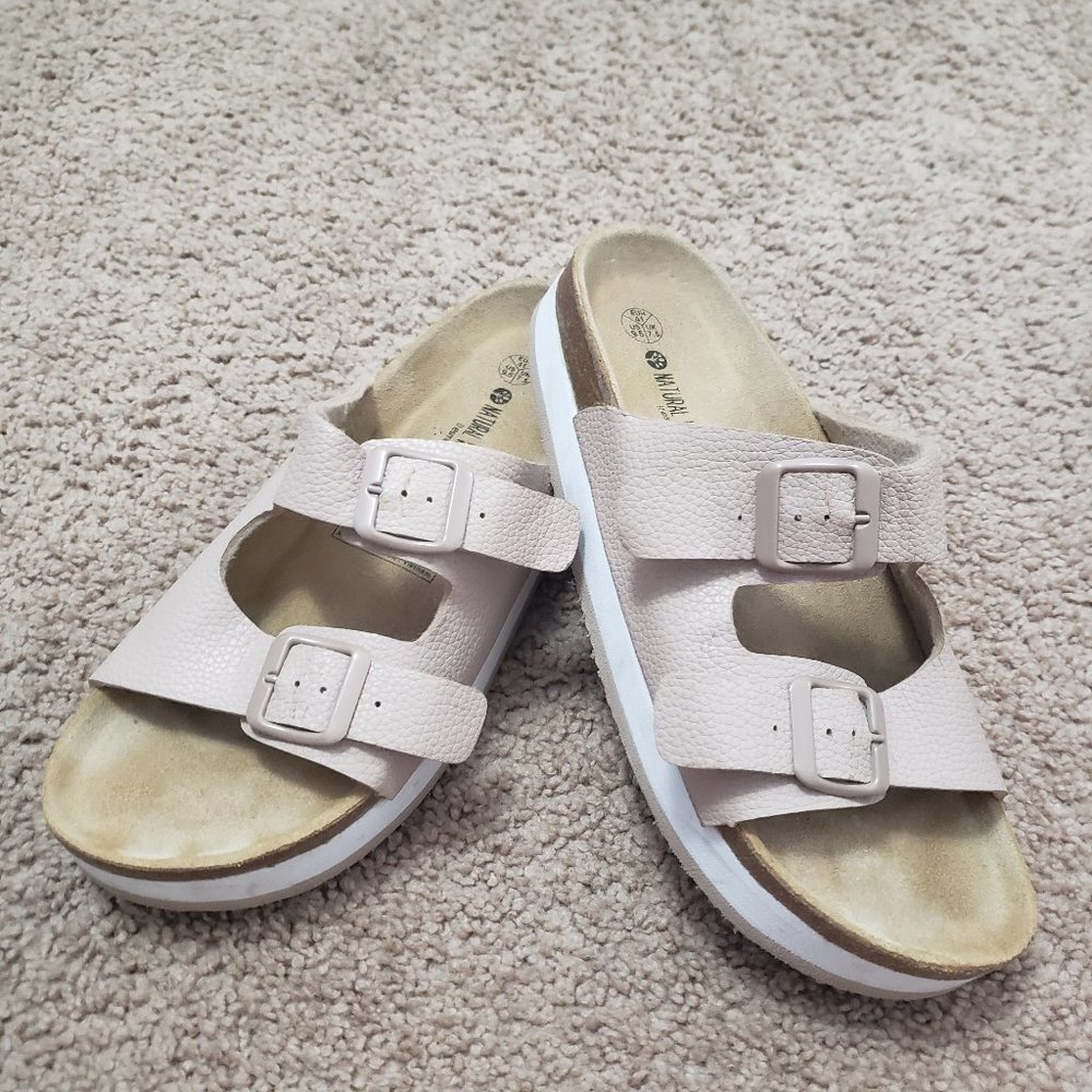 Natural Walk Light Pink Platform Sandals Size 9.5